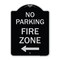 Signmission No Parking Fire Zone W/ Left Arrow Heavy-Gauge Aluminum Architectural Sign, 24" x 18", BS-1824-23618 A-DES-BS-1824-23618 - alternate 1